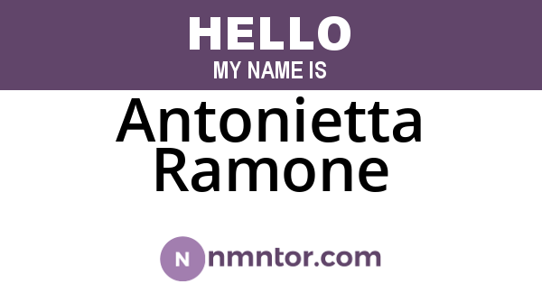 Antonietta Ramone