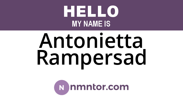 Antonietta Rampersad