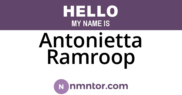 Antonietta Ramroop