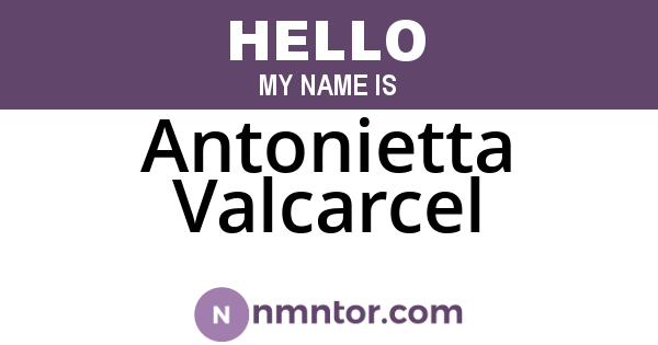 Antonietta Valcarcel