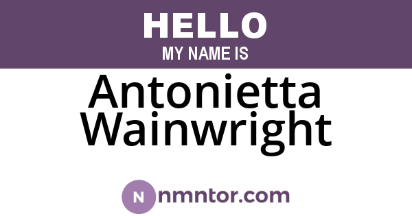 Antonietta Wainwright