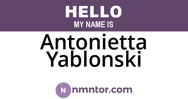 Antonietta Yablonski