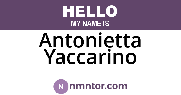 Antonietta Yaccarino