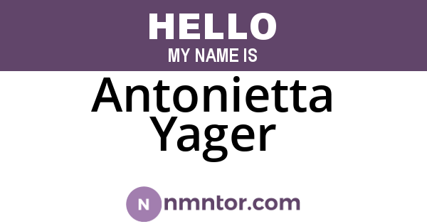 Antonietta Yager