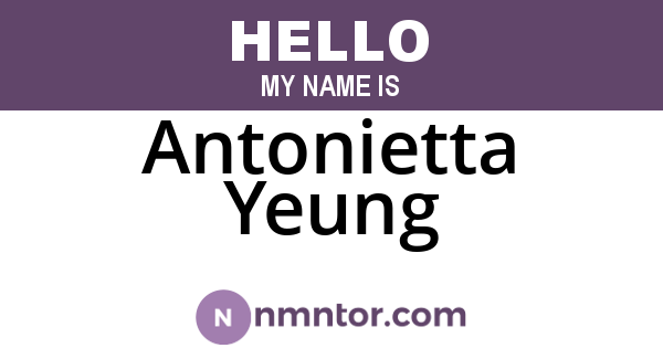 Antonietta Yeung