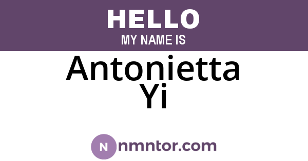 Antonietta Yi