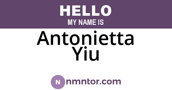 Antonietta Yiu