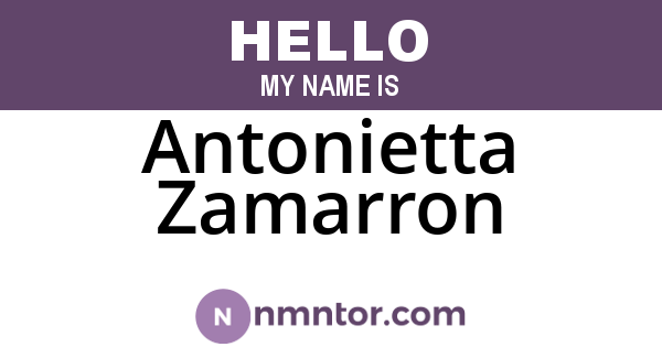 Antonietta Zamarron