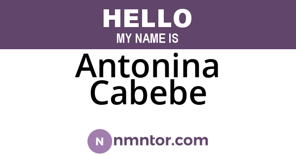 Antonina Cabebe