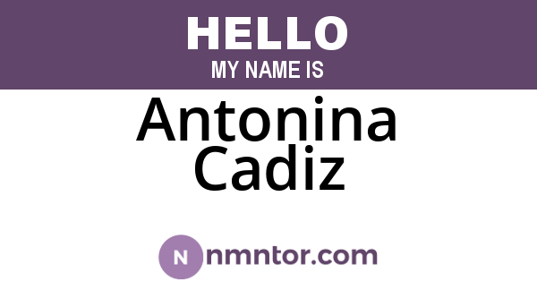 Antonina Cadiz