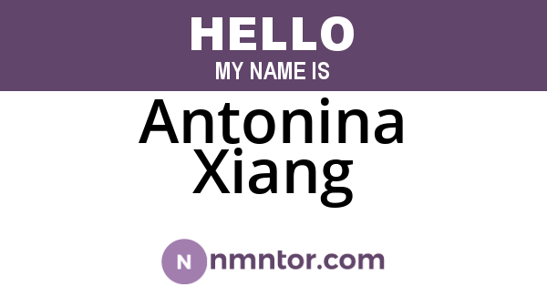Antonina Xiang
