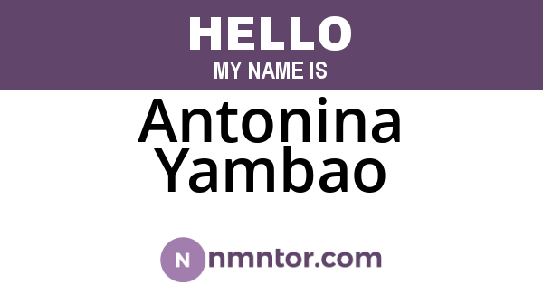 Antonina Yambao