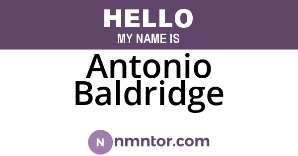 Antonio Baldridge