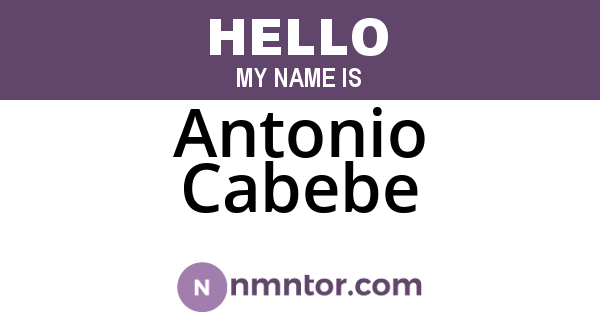 Antonio Cabebe