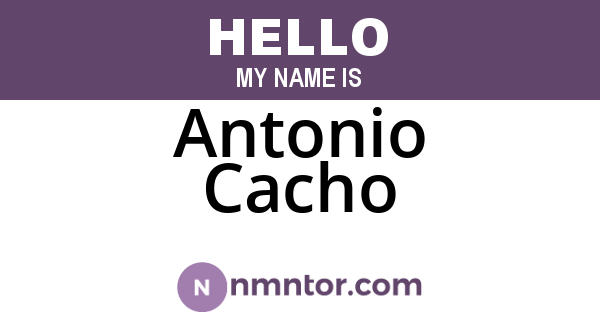 Antonio Cacho