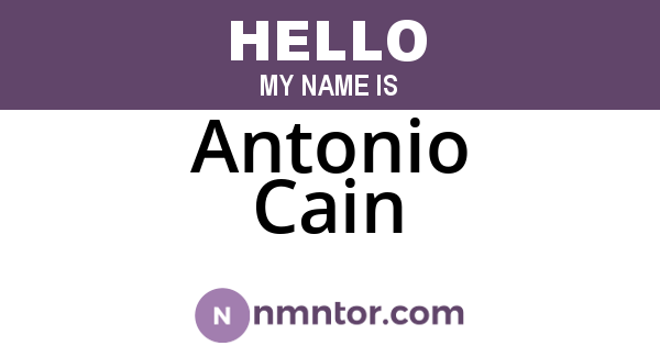 Antonio Cain