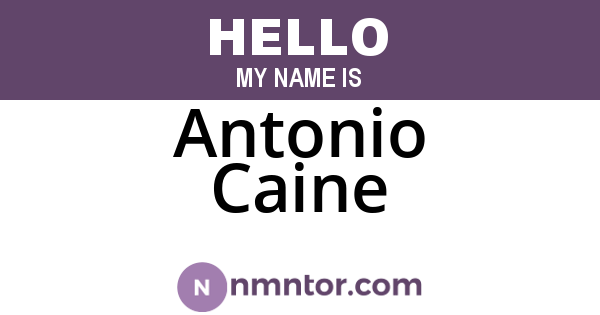 Antonio Caine