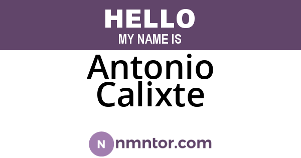 Antonio Calixte