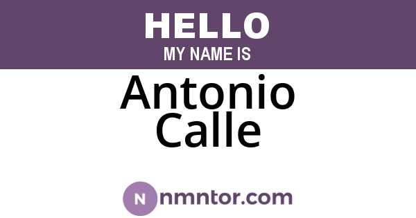 Antonio Calle