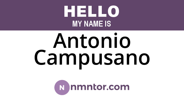 Antonio Campusano