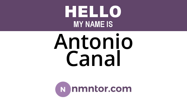 Antonio Canal