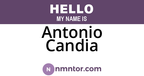 Antonio Candia