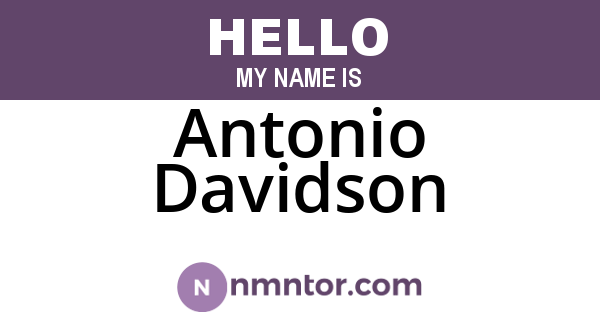 Antonio Davidson