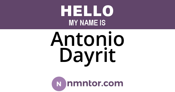 Antonio Dayrit