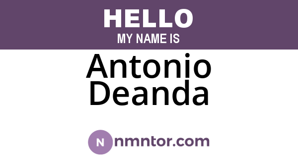 Antonio Deanda