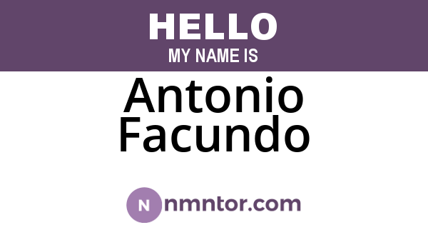 Antonio Facundo