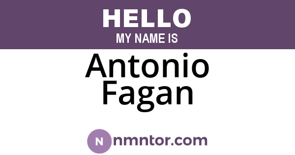 Antonio Fagan