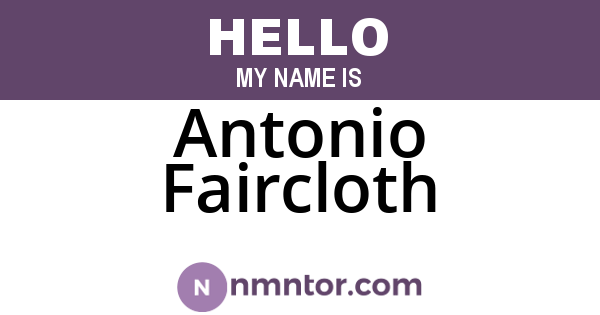 Antonio Faircloth