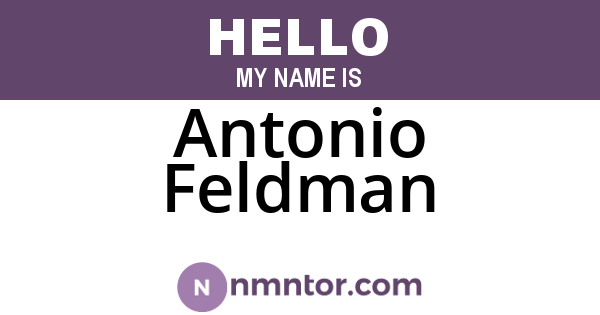 Antonio Feldman