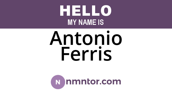 Antonio Ferris