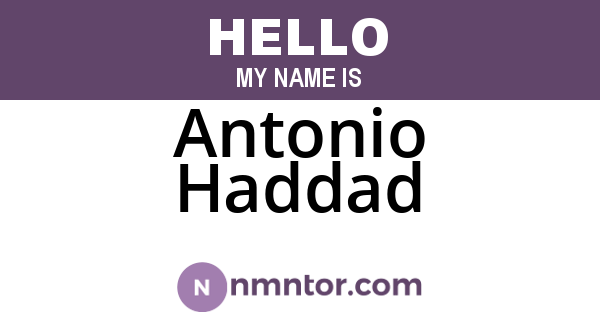 Antonio Haddad