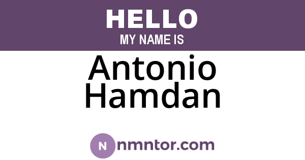 Antonio Hamdan