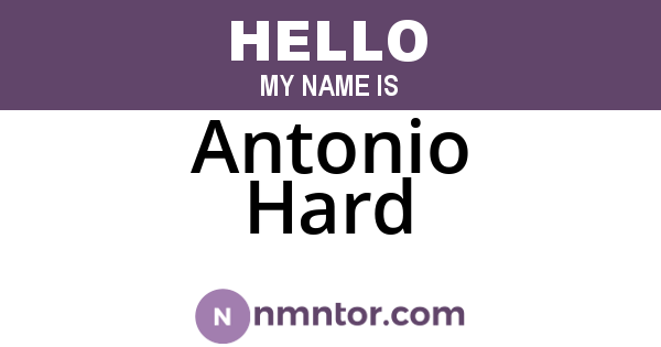 Antonio Hard