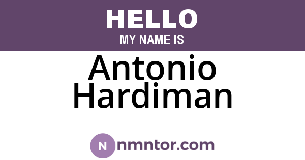 Antonio Hardiman