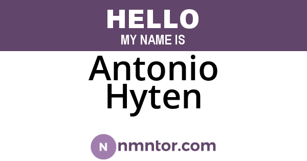 Antonio Hyten