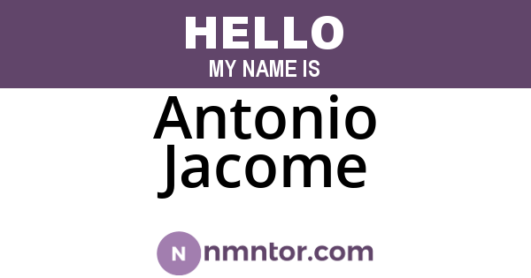 Antonio Jacome