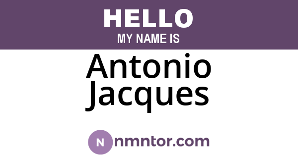 Antonio Jacques