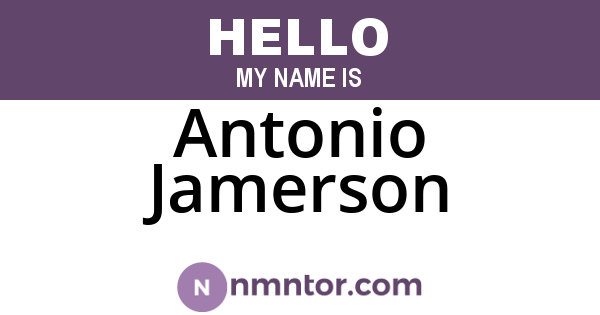 Antonio Jamerson