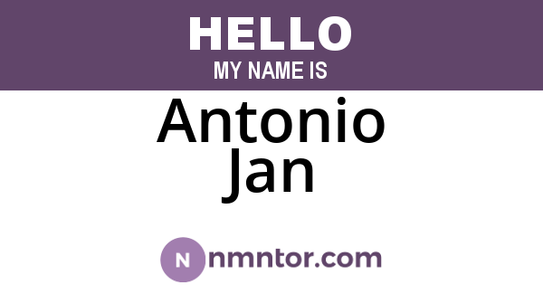 Antonio Jan
