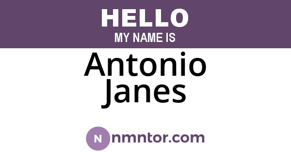 Antonio Janes