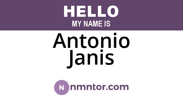 Antonio Janis