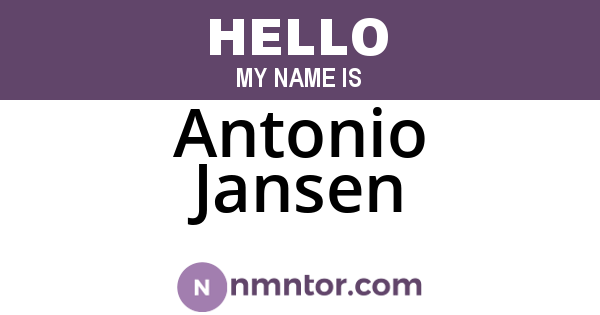 Antonio Jansen