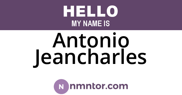 Antonio Jeancharles