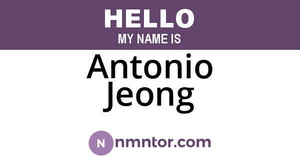 Antonio Jeong