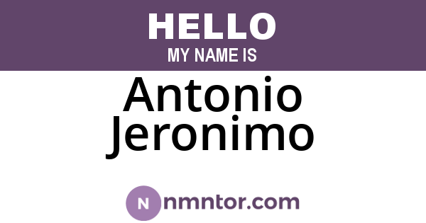 Antonio Jeronimo