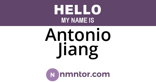 Antonio Jiang